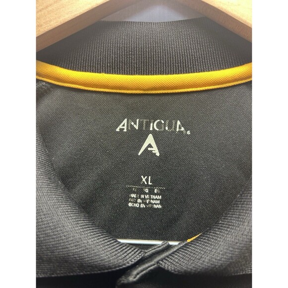 Antigua Polo Golf Shirt Men’s XL Pittsburgh Pirates Logo Black Yellow - Picture 3 of 7